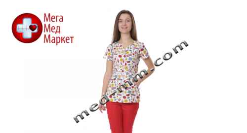 Купить Медицинская куртка женская Бали Смайлы №1117 цена, характеристики, отзывы